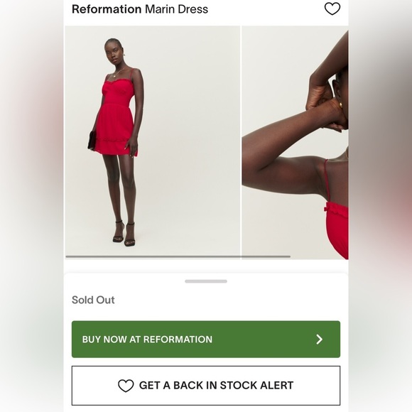 Reformation Marin Cherry Red Romantic Ruffle Mini Dress Size 0 - Picture 4 of 9